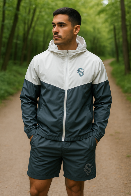 VÍPERÓN CLÁSICO Windbreaker & Shorts 2 Piece Set - Stone/Carbon