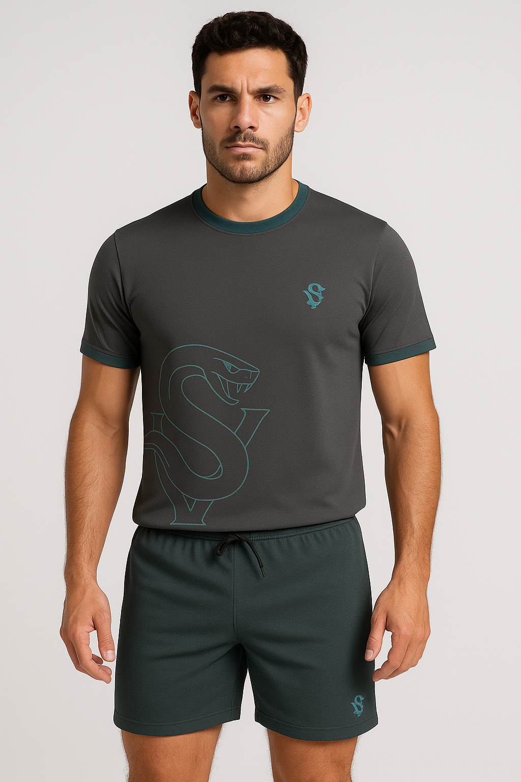 Lightning 2 piece Set - Grey & Teal